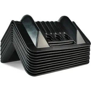 Black Edge Protectors Flatbed Corner Tie Down Protectors Protects Cargo Edges from Wear and Tear,10Pcs(9.5"x 6.2"x 3.7"