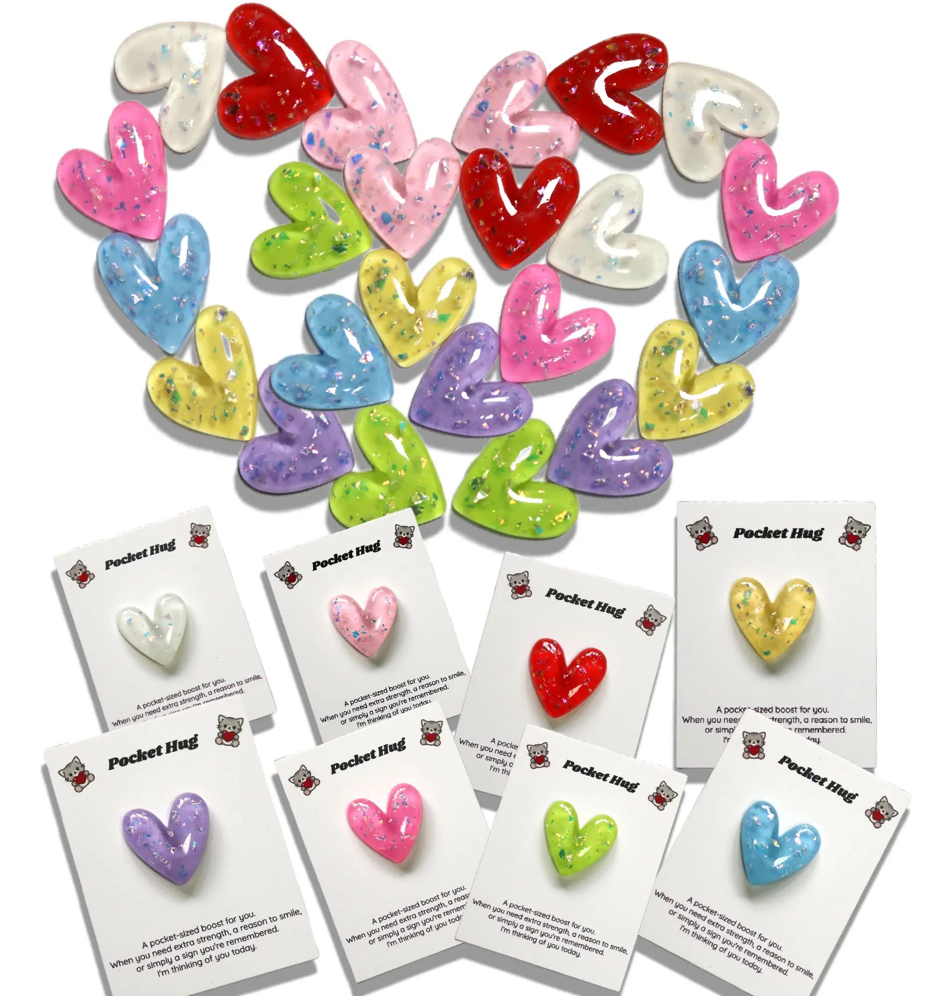 24 Pack Pocket Hug Mini Gifts - Bulk Party Favors for Women, Students, Friends, Coworkers, Teacher Appreciation, Valentine’s Day, Mother’s Day, Graduation & Birthday Celebrations&Back To School