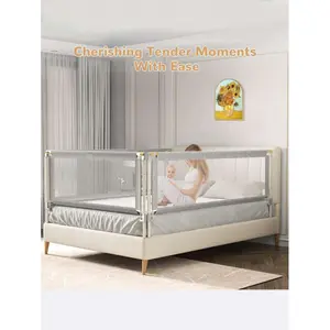 Baby Toddler Extra Tall Swing-Down Bed Rail, Safety Guardrail for Twin, Full, Queen, Bunk Bed Child Protection