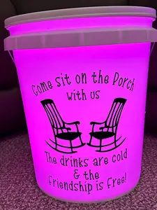 LED Lighted Camping/Porch Buckets