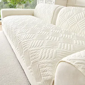 Fashionable Simple Casual Sofa Cover, Elastic Sofa Slipcover, Ultrasonic Waterproof Pure Color Sofa Set, Scratch-Resistant Dustproof Non-Slip Pet-Friendly