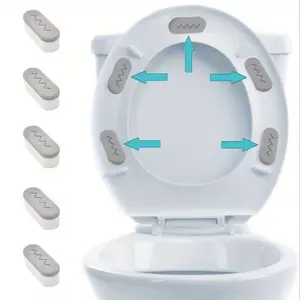 5pcs/set Height-increasing Toilet Seat Cushion Set, Toilet Seat Bumper—featuring an Ultra-strong Adhesive and Durable Cushioning System to Ensure Stability and Ultimate Comfort