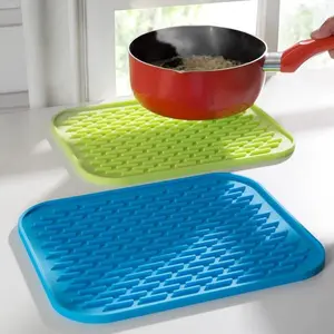 [Round Non-Slip Heat-Resistant Mat] Multifunctional and durable silicone round non-slip heat-resistant mat, coaster mat, placemat, pot mat, table mat, Tableware