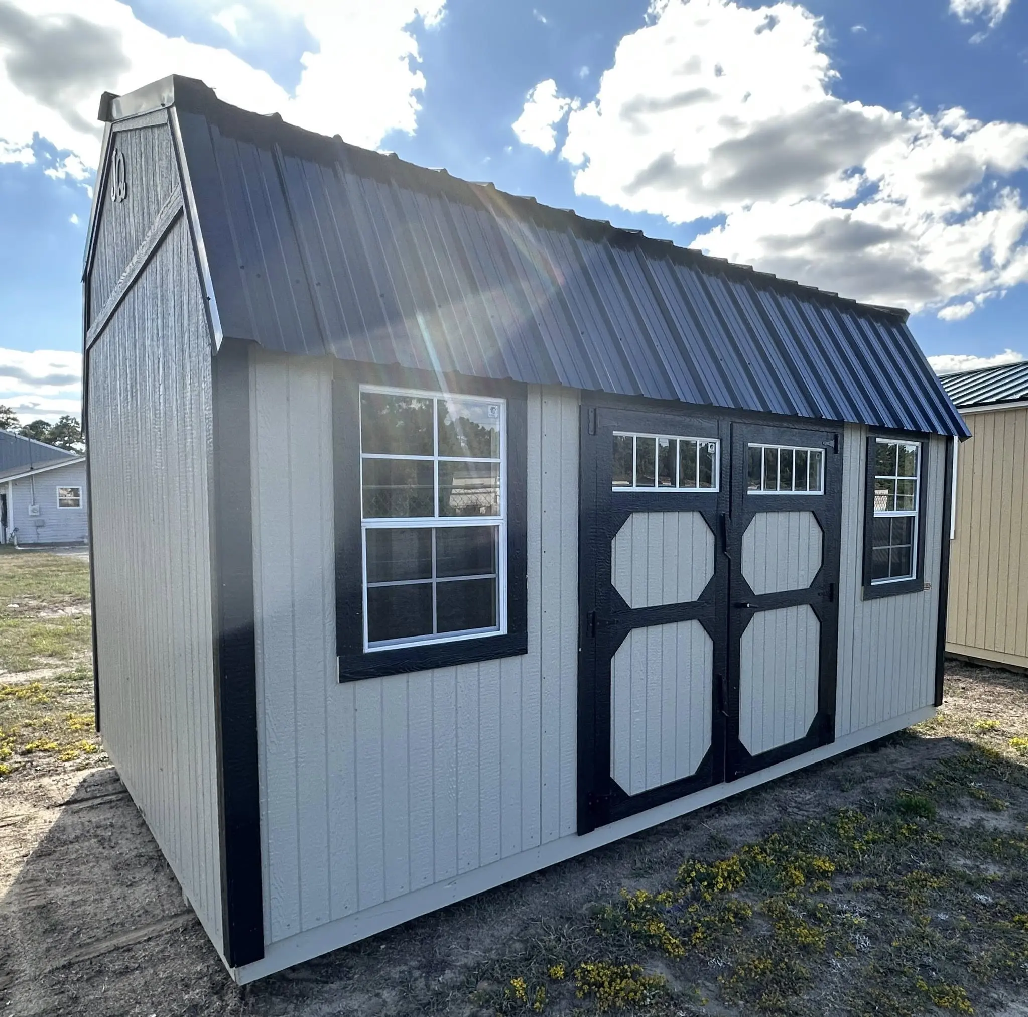 Fort Liberty Shed's 10x16 Side Loft Barn Waterproof Storage Building 10x16 Feet Dimensions Flexible Side Installation MO 910-900-7007