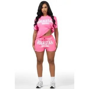 Sabrina Bubblegum Pink T-Shirt Short Set