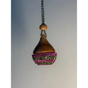 NDST Hanging Air Diffuser - FULL Bling NDST Diffuser Bottle (Pink & Green)