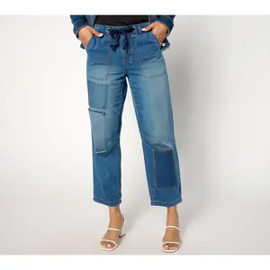 LOGO by Lori Goldstein Petite Straight Leg Ankle Pant