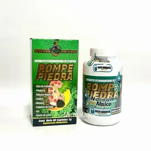Rompe Piedra Extracto de Plantas 60 Capsules Natural Supplement from Mexico for Fitness & Dietary Needs Edible Healthcare Product