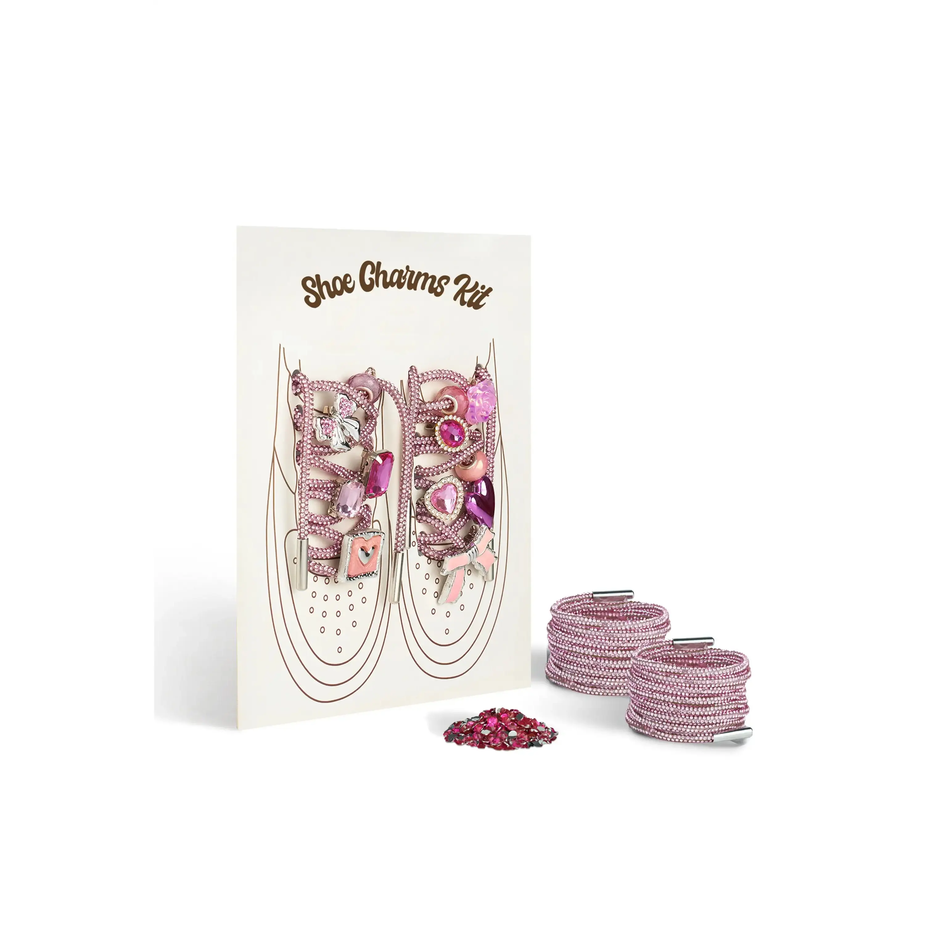 Zavia Pink Beads Shoe Charms