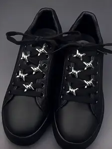 10 Piece DIY Metal Wire Thorn Shoe Laces Pendant, Samba Shoelace Buckle Charm, Bling Shoe Charms, Unisex Sport Shoes Boots Canvas Decor Accessories