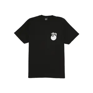 Stussy Men's 8 Ball Pigment Dyed Tee Black, from StockX