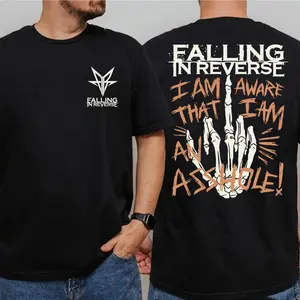 Falling In Reverse Shirt, Rock Band Tour 2025 Shirt, Ronnie Radkee Fans T-shirt, Graphic Tee, Soft Cotton