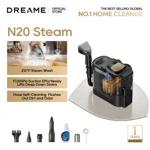 【New Arrival】DREAME N20 Steam Portable Carpet Cleaner with Steam & Hot Water Wash, Upholstery Cleaner Machine with Auto-Mix Solution, 17Kpa Powerful Suction, Spot Cleaner for Carpet, Couch, Furniture, Pets, Cars