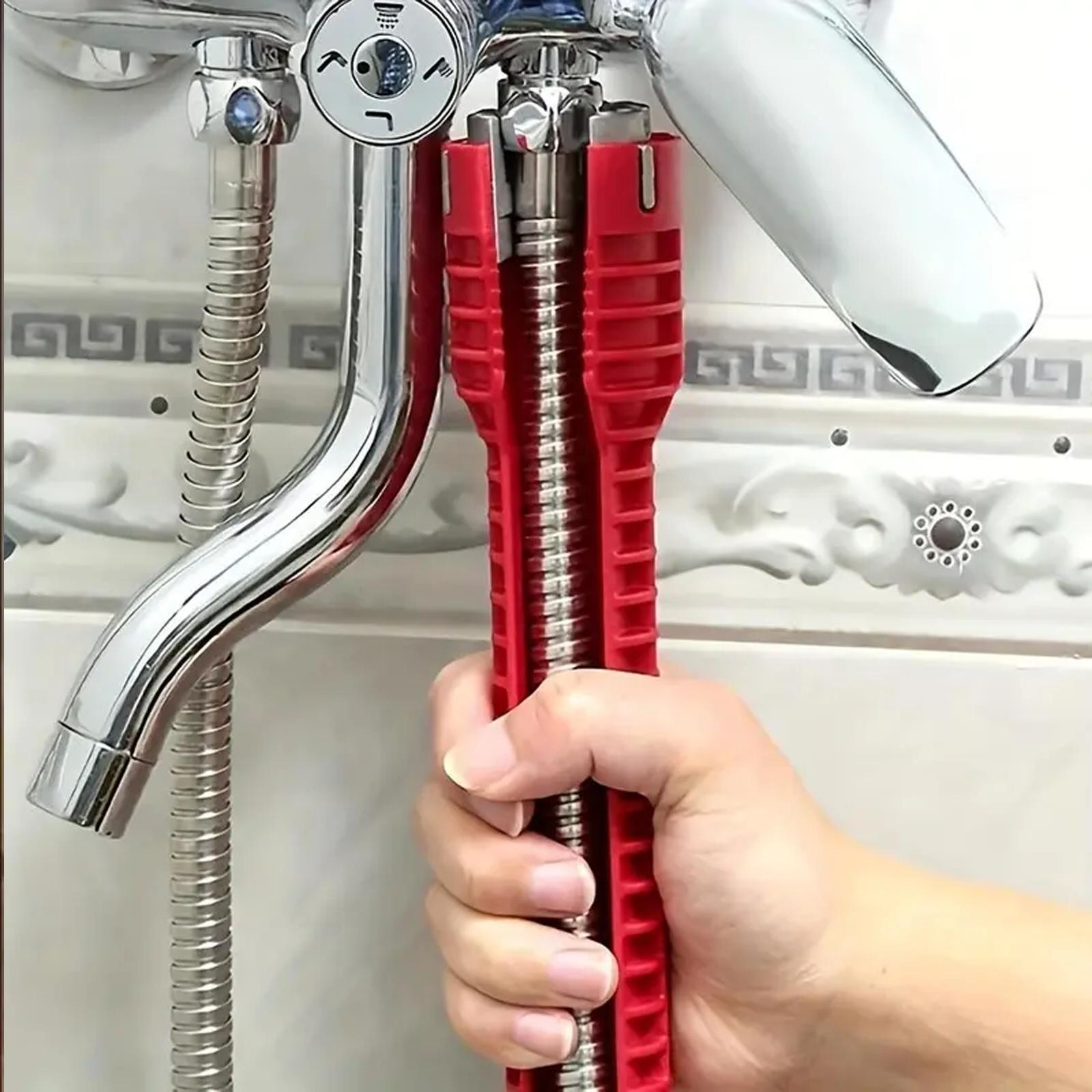 Plumber’s Best Friend: 14-in-1 Faucet Wrench – Premium Multi-Functional Pipe Wrench for Toilet, Sink, Bathroom & Kitchen Installation and Repair spanner wrench Leather Grommet Tool and Eyelet Kit Oxygen Acetylene Welding Torch Kit trach kit wrench pen