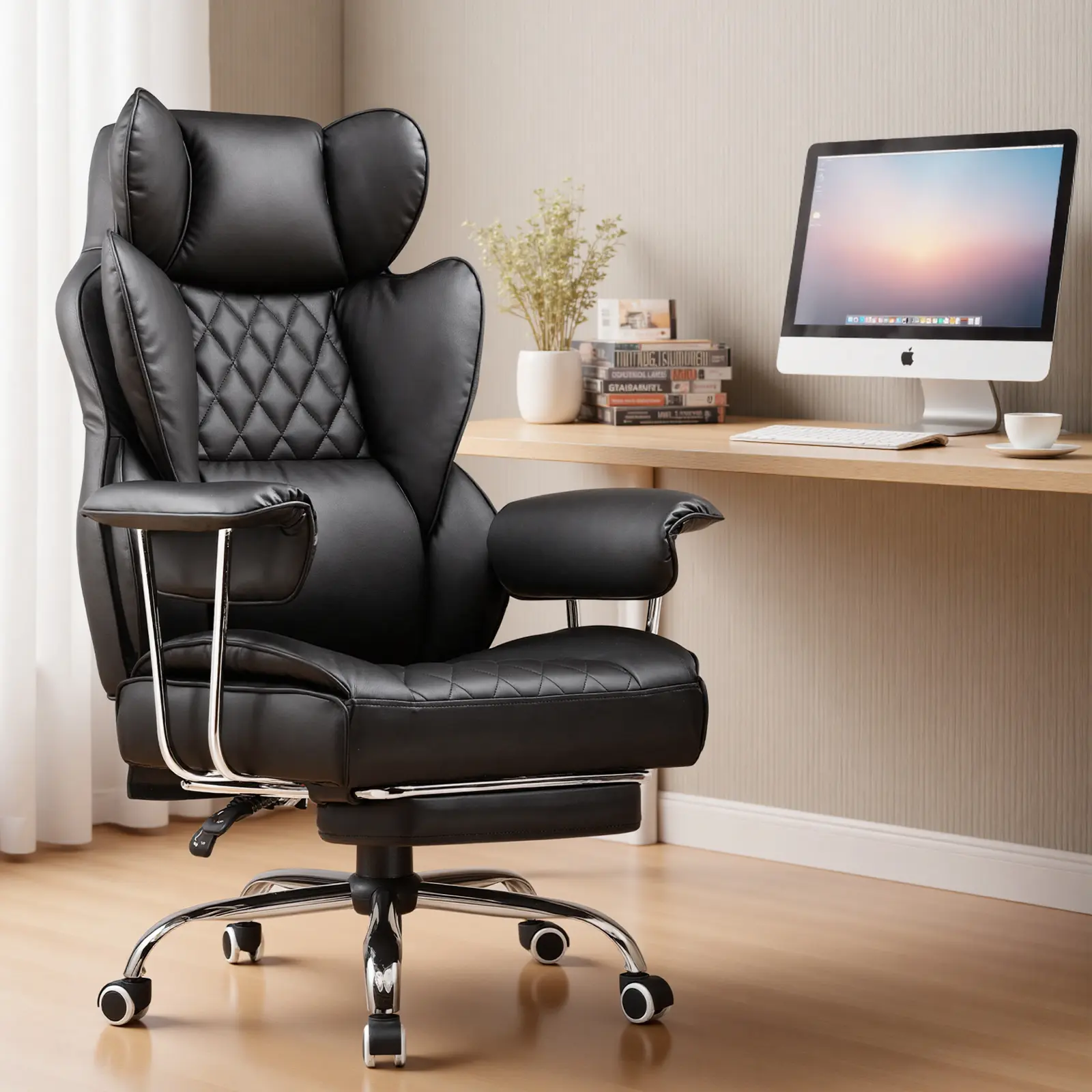 GTPLAYER Adjustable Ergonomic Big and Tall Office Chair - Pocket Spring Support, Outward Fixed Soft Armrests, Footrest, Wide Comfortable Desk Computer Chair [2026 Promotion], Adjustable Ergonomic Chair, Oversized,summerwins