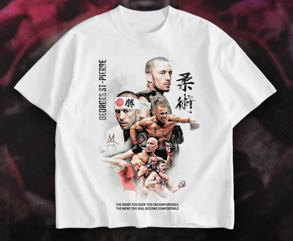 Georges St-Pierre Heavy Cotton  T-shirt  Fight Night Shirt Fan Apparel Classic Pump Cover Oversized Gift For Fans DTG Printed