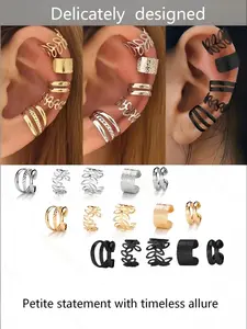 Non Pierced Ear Cuffs Set for Women Men, Fashion Minimalist Luxury Cartilage Earrings, Non Piercing Jewelry