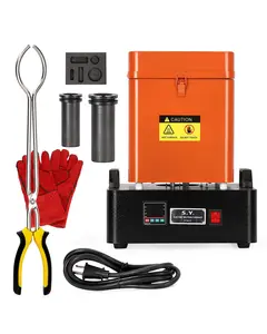 Garvee 1+3KG Electric Gold Melting Furnace with 2100°F Digital Smelting Kiln Kit for Refining and Casting Scrap Metals Including Silver, Gold, Copper, Aluminum, 110V