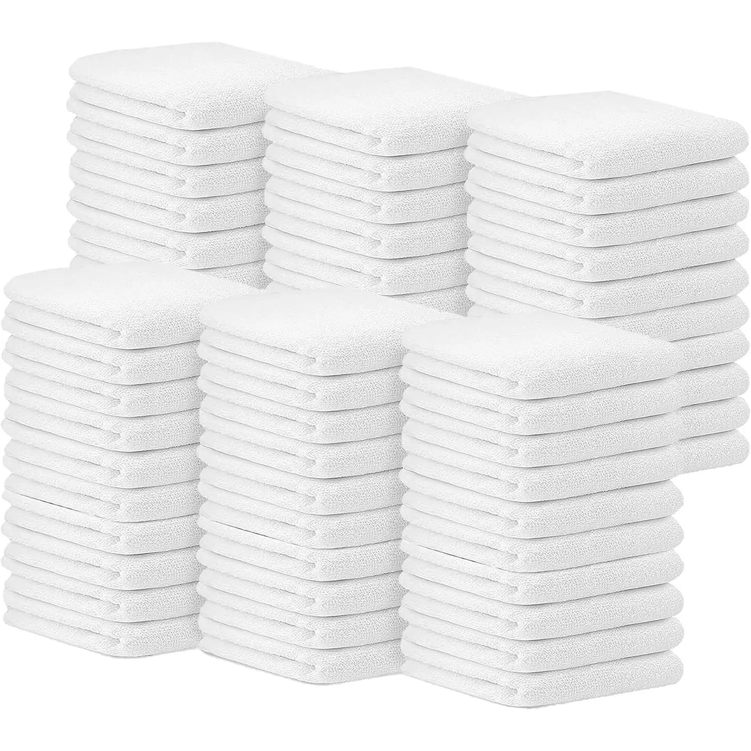 Terry Bar Mop  (Value Pack of 60) Size 14"x17" - Absorbent and Durable, Multipurpose Cleaning Rags, Cotton Cleaning Cloths, Terry Cloth Rags,  Shop Rag (White)