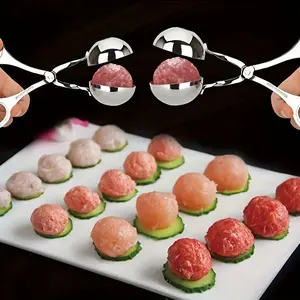 Meatball Maker 304 Stainless Steel Mold, Home Use Fish Meat Beef Ball Clip, Easy-To-Use Meatball Tool for Cooking
