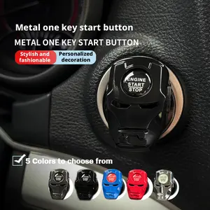 Metal Push Start Button Cover, Mecha Helmet Car Engine Start Button Cover, Start Stop Button Cover Accessories