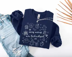 MRI Tech Short-Sleeve T-SHIRT / Sweatshirt : MRI Technologist Christmas, Radiology Student Xmas Gift For Holiday Season Crewneck Unisex