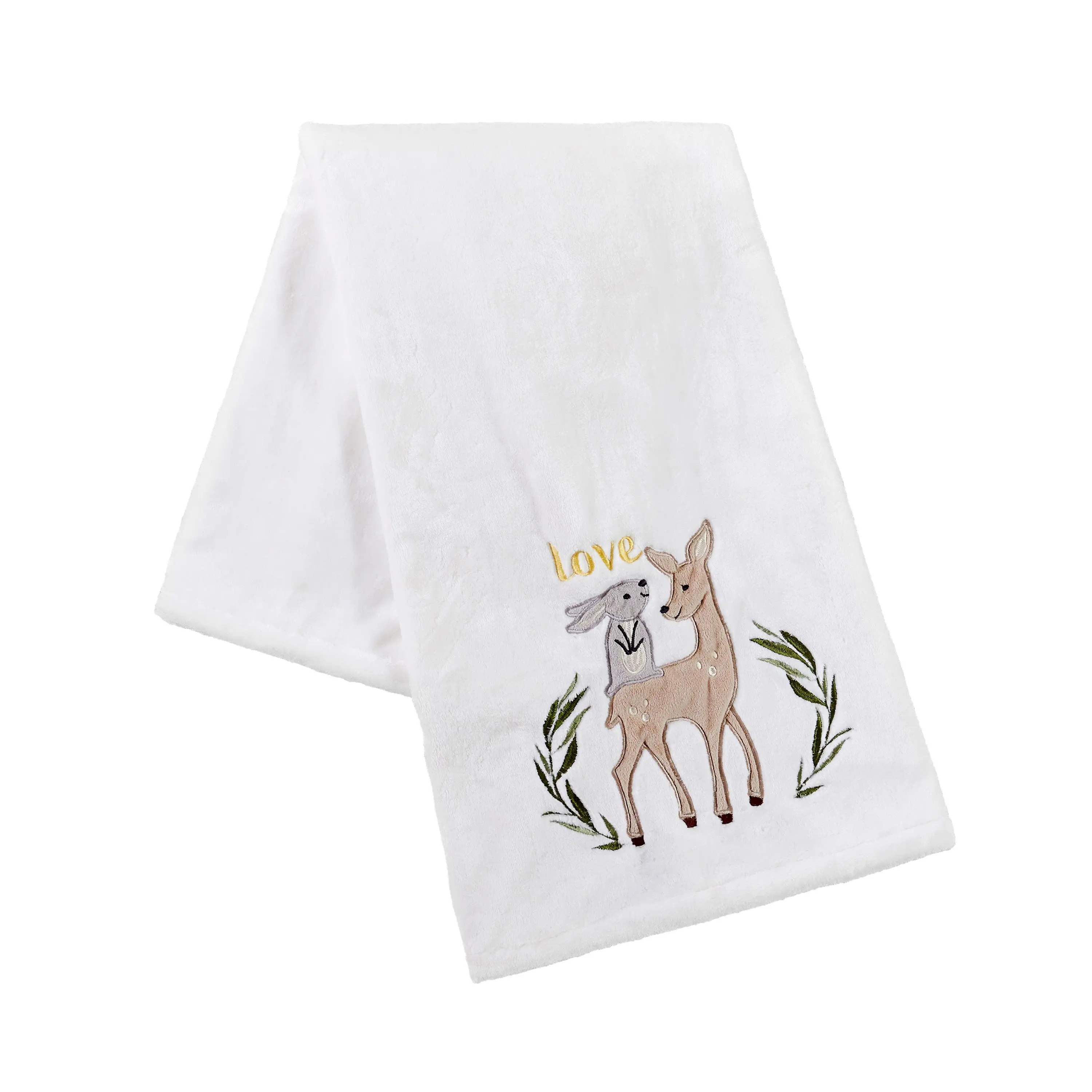 Levtex Home Woodland Pals Bed Blanket, Gender Neutral Nursery Decor, Cozy Animal Theme Nursery Blanket