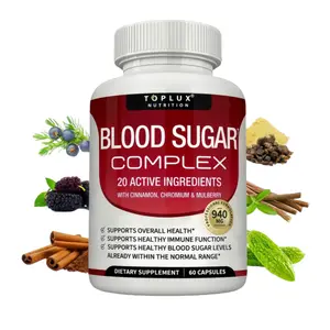 1P-TopluxBlood Sugar Complex 20 Vitamins & Minerals Support Overall Health Edible Supplement Dietary Optimum
