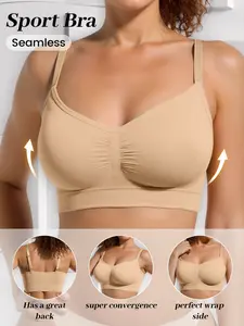 Women's Seamless Wireless Sports Bra Adjustable Straps Shockproof Anti-sagging for Yoga Gym Daily Wear