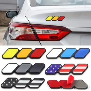 3-Color Emblem Stickers for Cars & Trucks - Durable Acrylic, Fits Tacoma, for 4Runner, Tundra, Sequoia, Rav4, CHR, Camry, Highlander