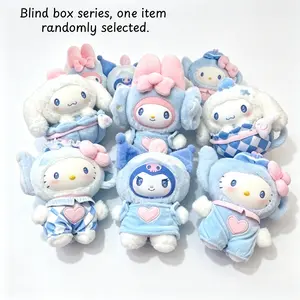 Must-Have Sanrio Heartbeat Blue Series Blind Box, Soft Vinyl-Plush Material, 6 Styles Randomly Selected, Collectible Gift