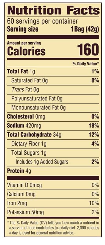 Mini Pretzels - 1.5 Oz Individual Packs, 60-Count Bulk Snack Pack