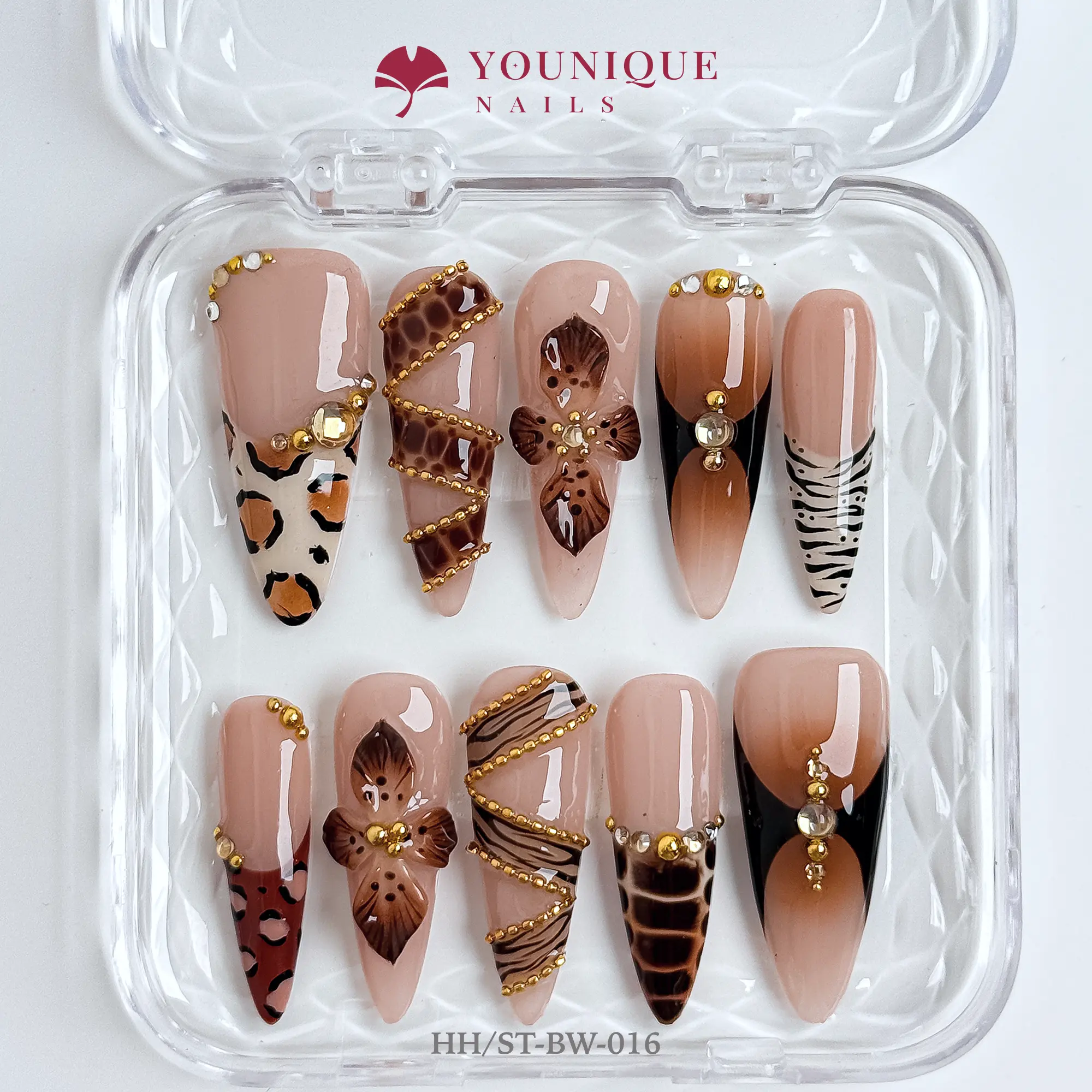 Younique Nails  | 10PCS 100% Handmade Press-On Nails | Reusable Colorful Art