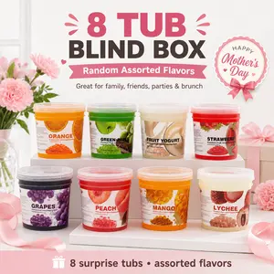 T&Tea Popping Boba Surprise Flavor Bundle, 8 Tubs( 14.96- 22.08 lbs total ).Assorted Fruit Juice&Fruit Pulp Flavors, Big Size Boba Pearls for Milk Tea, Lemonade, Sparkling Drinks & Desserts