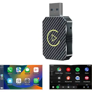 2026 Upgraded Mini Android Auto and Wireless CarPlay Adapter Convert Factory Wired to Wireless Dongle, USB CarPlay Wireless Stick Android Auto Adapter for iOS 12+/Android No Delay