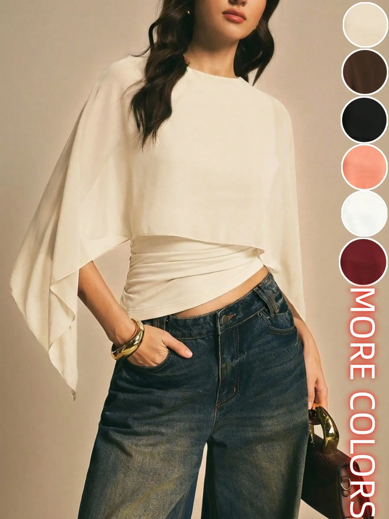 Elegant Women's Solid Color Scarf-Collar Blouse Tops, Blouses Shirts Tops, Stylish Simple Design, Comfortable and Versatile for Daily Wear