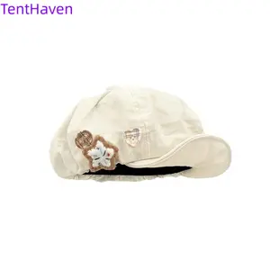 Women's 2026 Latest Octagonal Felt Hat, Cute Retro Star & Clouds Design, Casual Outdoor Sun Hat, Spring & Summer Show Face Style, Casual Outdoor Hat