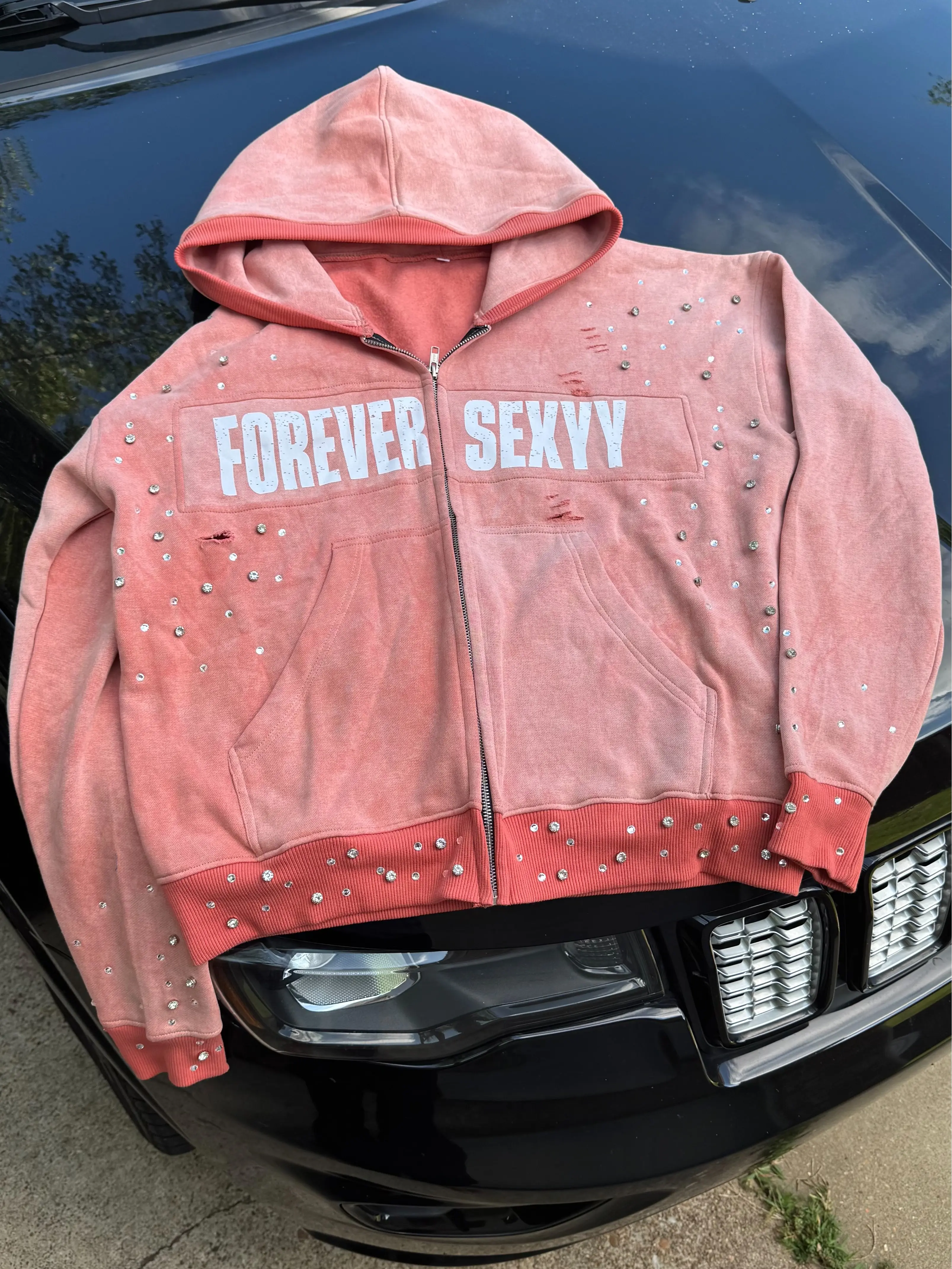 ForeverSexyy Pink Rhinestone Jacket