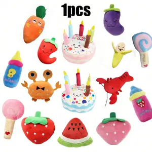 Interactive Pet Plush Toy for Cats & Dogs, Sound-Making Chewable Soft Toy, Self-Entertainment Stress Relief, Squeaky Paper Noise Maker