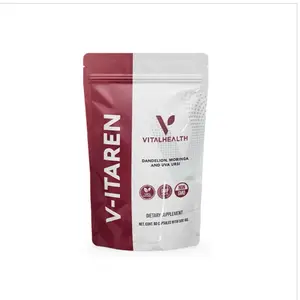 VitalHealth V-Itaren Capsules - Organic Plant-Based Vegetarian Herbal Multi-Ingredient Capsules Vitamins Supplements, Daily Edible Wellness Dietary Supplement with Dandelion, Moringa, Uva Ursi, Herbal Vitamins Supplements