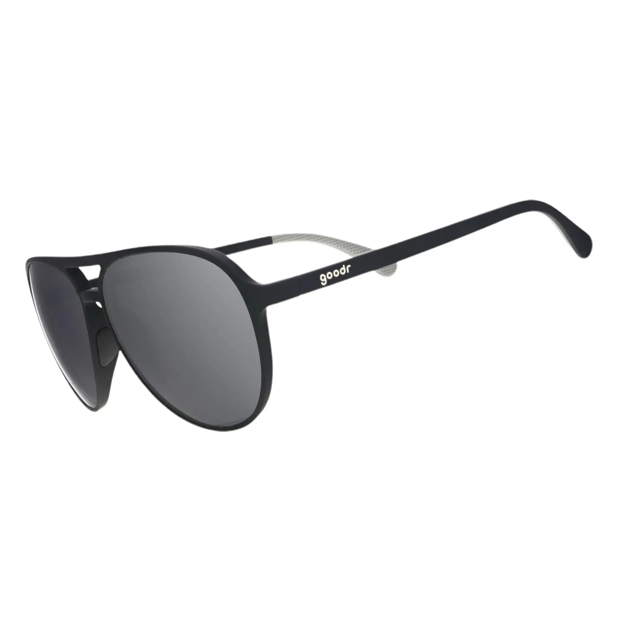 goodr Add the Chrome Package Large Size (Mach G) Solid Black Frame with Chrome Lens, UV400, No Slip No Bounce No Tangle goodr Add the Chrome Package Large Size (Mach G) Solid Black Frame with Chrome Lens, UV400, No Slip No Bounce No Tangle