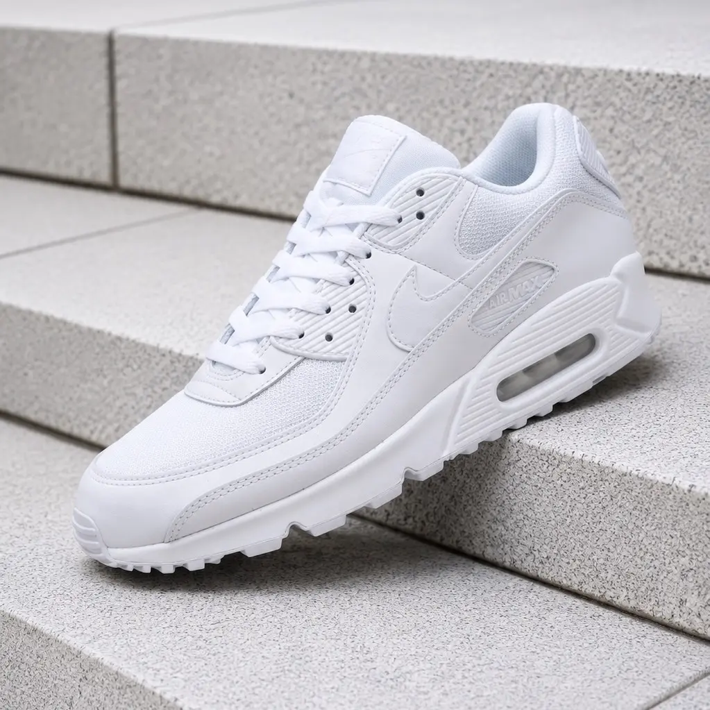Nike Air Max 90 Recraft Triple White Men's Fashion Sneaker New