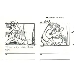 Chip n Dale Rescue Rangers Original Production Animation Storyboard Walt Disney FIRST EPISODE 1988 A205