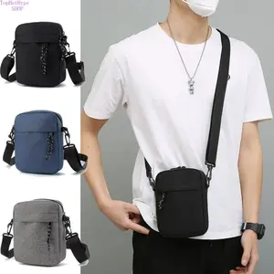 2026 New Multifunctional Mini Crossbody Shoulder Bag for Men, Lightweight Canvas Casual Phone Bag, Stylish Sport Square Bag, Durable Compact Design Perfect for Daily Commute, Travel, Running, Shopping & Outdoor Activities