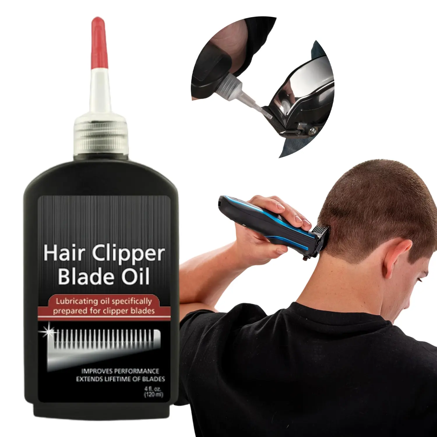 4oz Premium Blade Lubricating Oil, Anti-Rust Maintenance Oil for Electric Hair Clippers and Trimmers, Friction Reducing Lubricant to Extend Blade Service Life