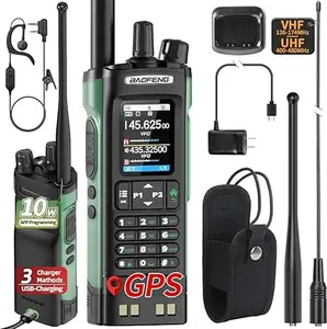 BAOFENG UV32 GPS Ham Radio Walkie Talkies 10W Multi Band APP Programming NOAA uv32 UV-32 2 Way Radio for Camping Survival Gear