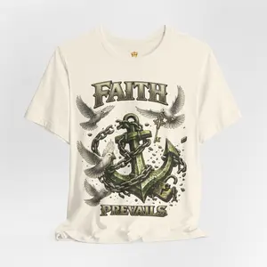 Faith Prevails T‑Shirt (Green Anchor)