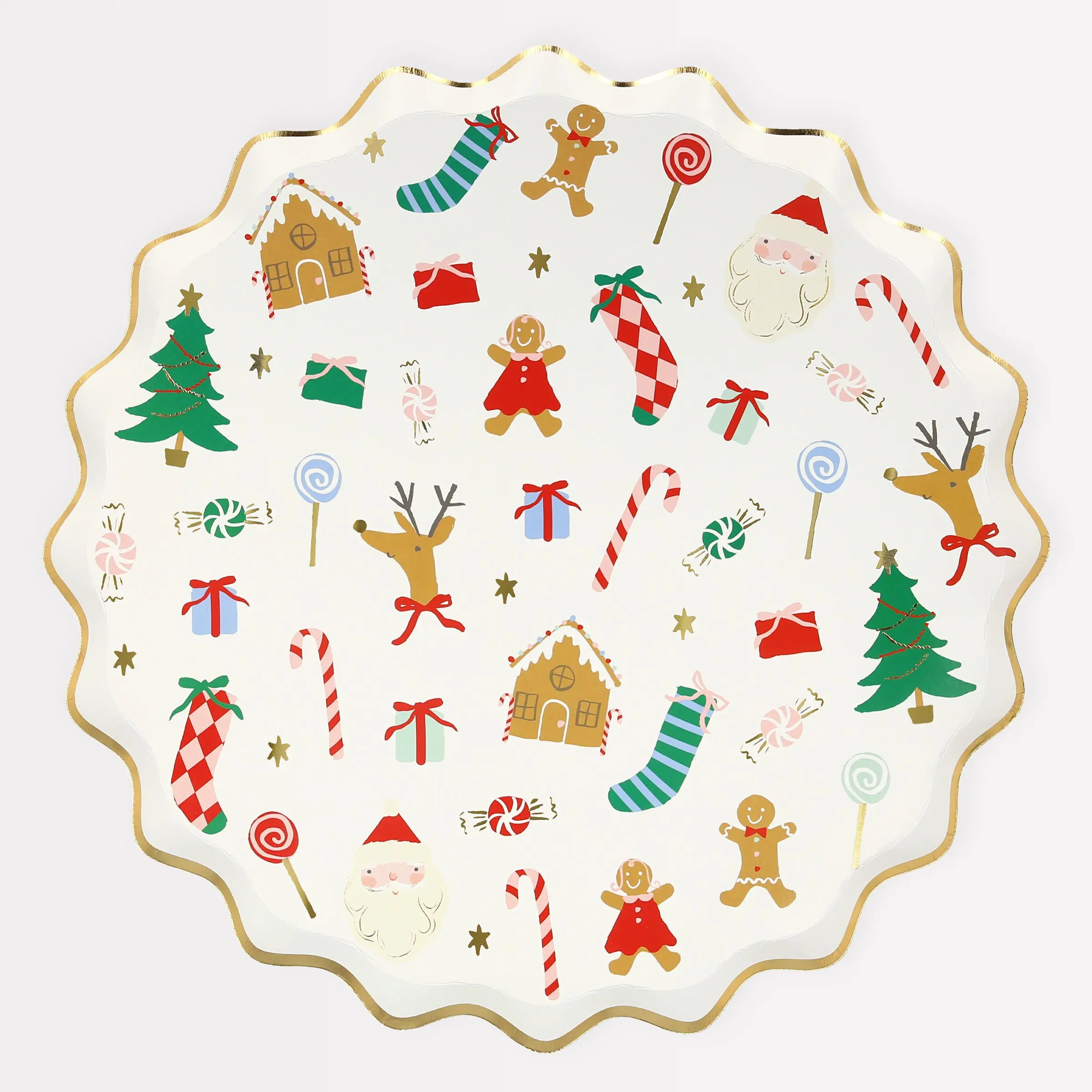 Jolly Christmas Dinner Plates (x 8)