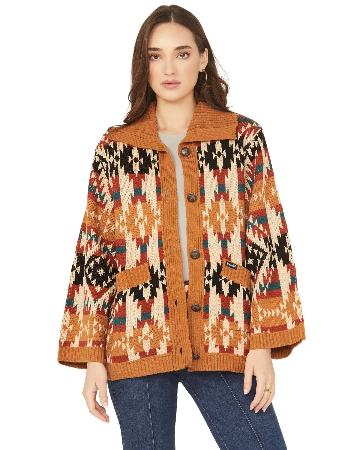 Wrangler Women's Retro Women'S Southwestern Button-Down Cardigan - 112371635
