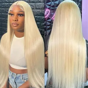 Tuneful 34 Inch 613 HD Transparent Lace Front Wig Human Hair 180% Density Blonde Wig Human Hair Straight Lace Front Wigs Human Hair Pre Plucked Blonde Lace Frontal Wigs for Women